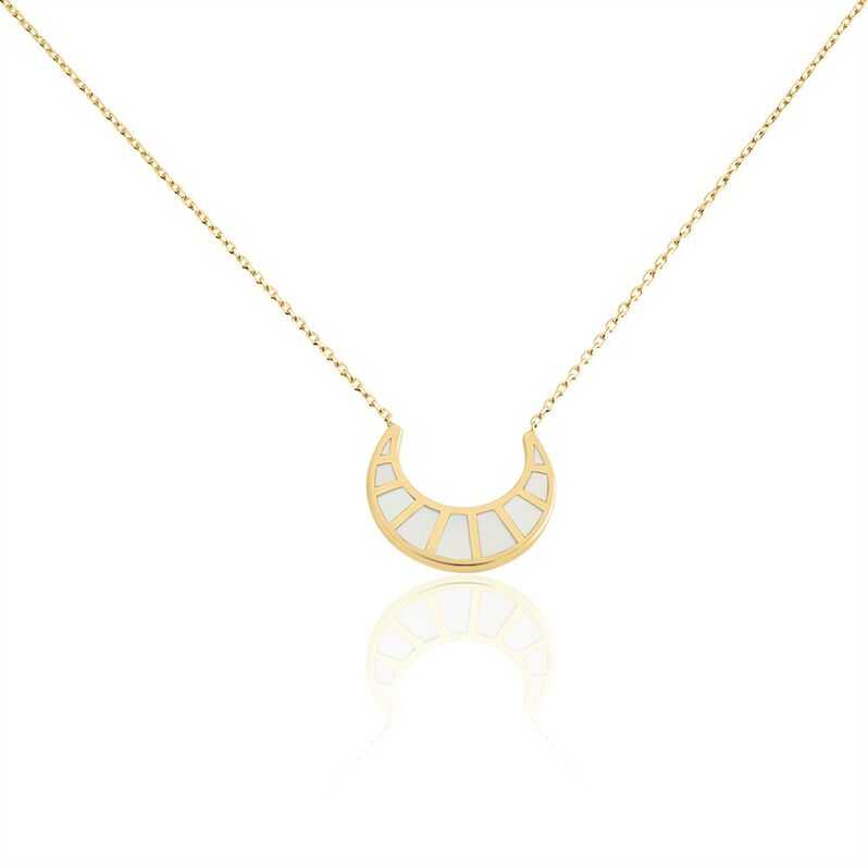 Damen Halskette Messing Gold 750 plattiert Perle - Halsketten Damen | OROVIVO