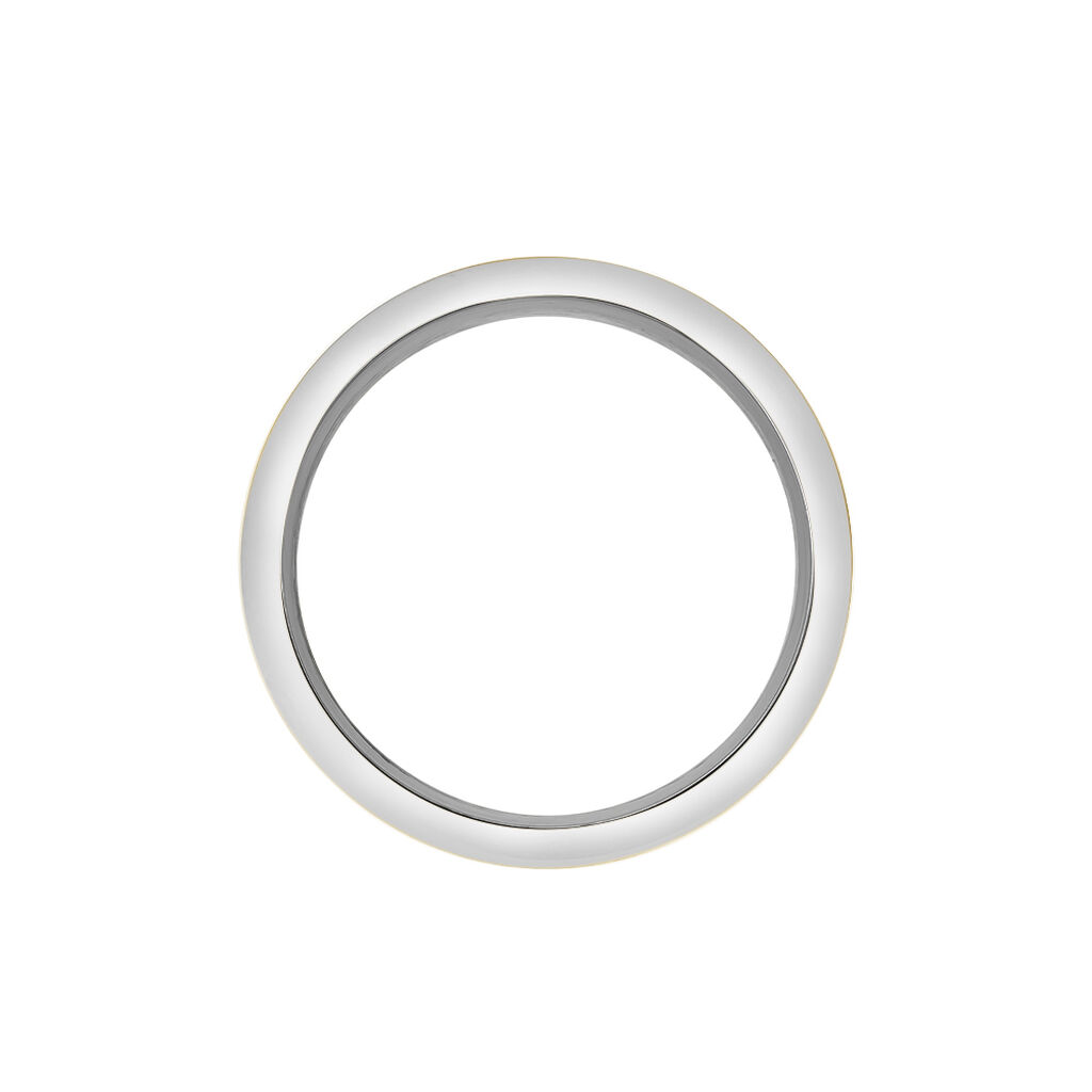 Herren Ring Edelstahl Bicolor Gelb/Silber B 5 mm