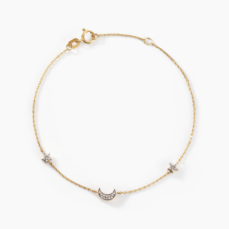 Bracelet Hazael Or Jaune Oxyde De Zirconium - Spannringe Damen | OROVIVO