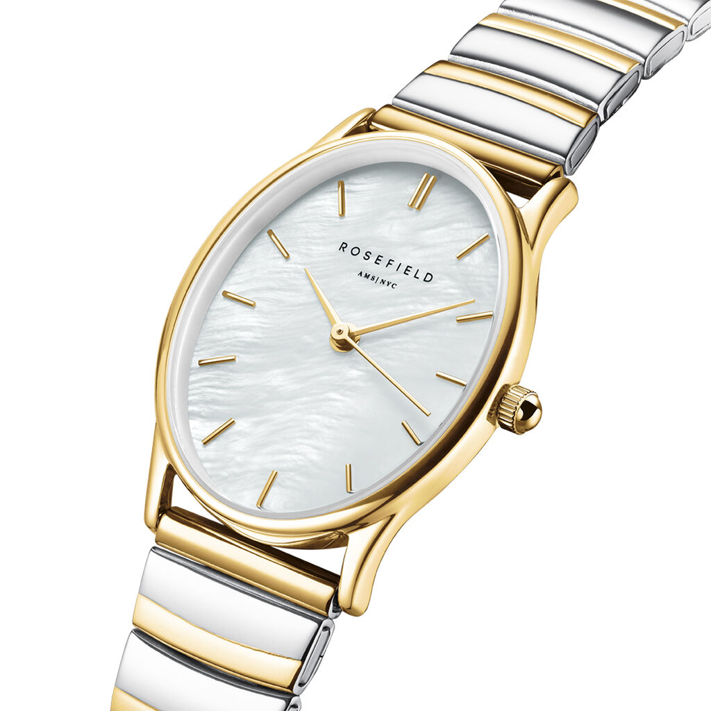 Montre Rosefield Oval Nacre Blanche