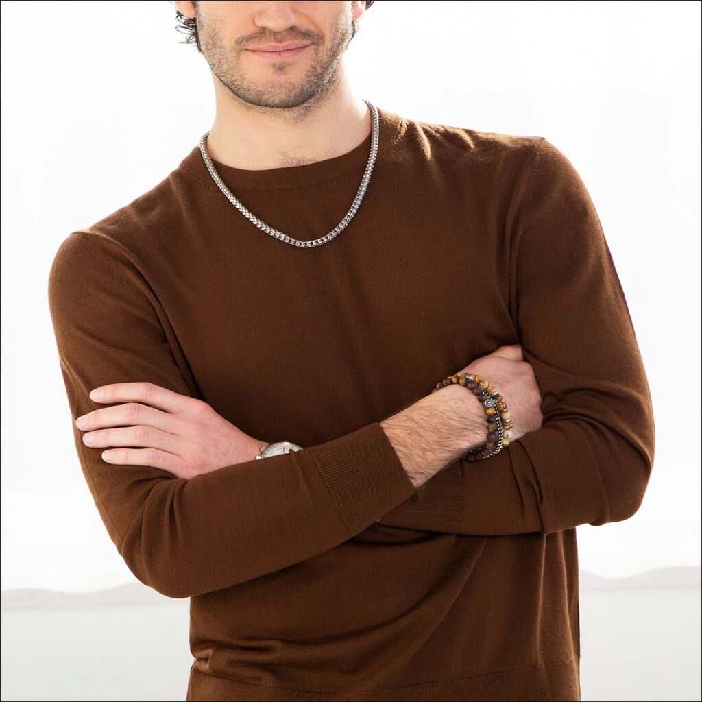 Herrenarmband Edelstahl Labradorit Jaspis - Kugelarmbänder Herren | OROVIVO