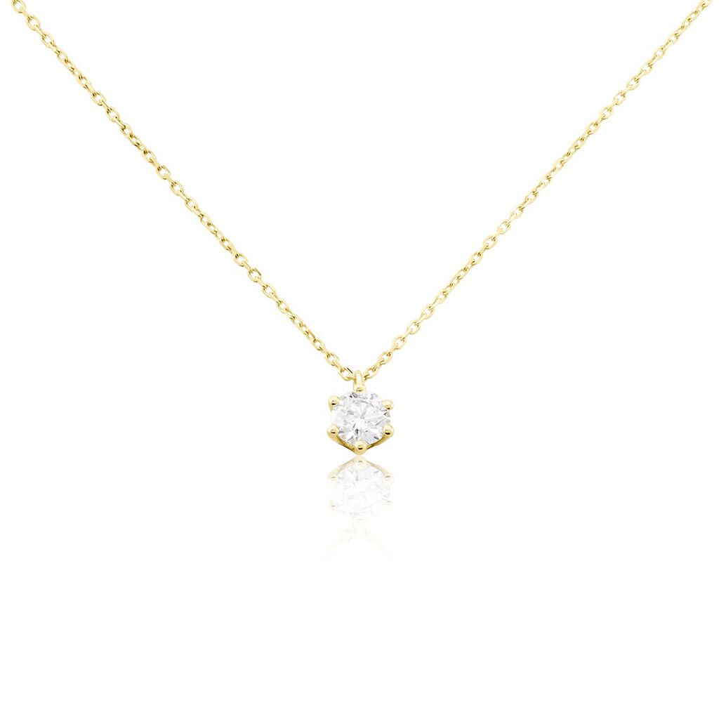 Damen Collier Gold 750 synthetischer Diamant 0,52ct Sonate - Halsketten Damen | OROVIVO