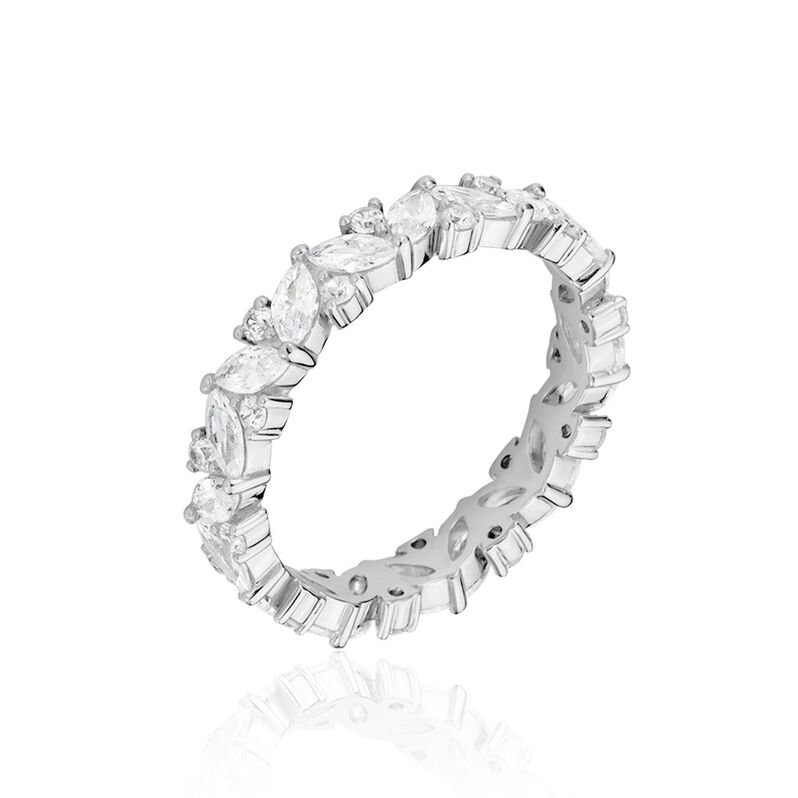 EVELYNN Damen Ring Silber 925 Zirkonia Wei&szlig; 2,34 ct B 3,5 mm - Ringe mit Stein Damen | OROVIVO
