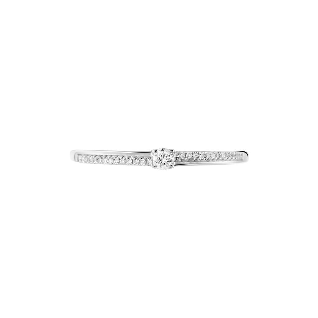 Damen Ring Weißgold 375 Diamant 0,09ct Alexandra  - Verlobungsringe Damen | OROVIVO