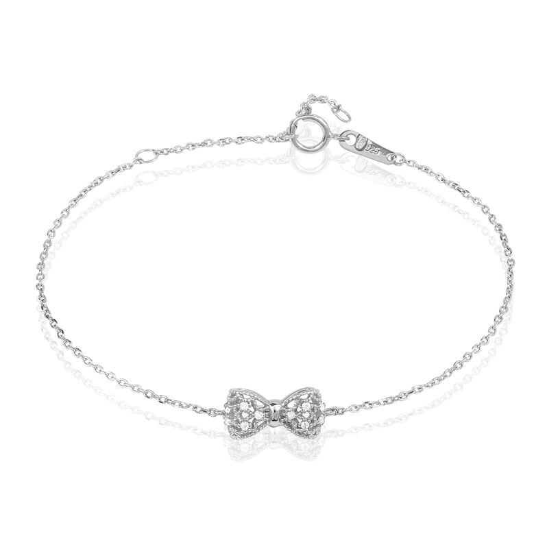 Bracelet Noeud Argent Rhodié Et Oxydes - Spannringe Damen | OROVIVO