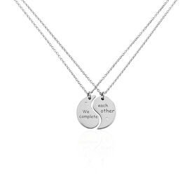 Freundschaftskette Silber 925 Rhodiniert Zirkonia  - Ketten mit Anhänger Unisex | OROVIVO