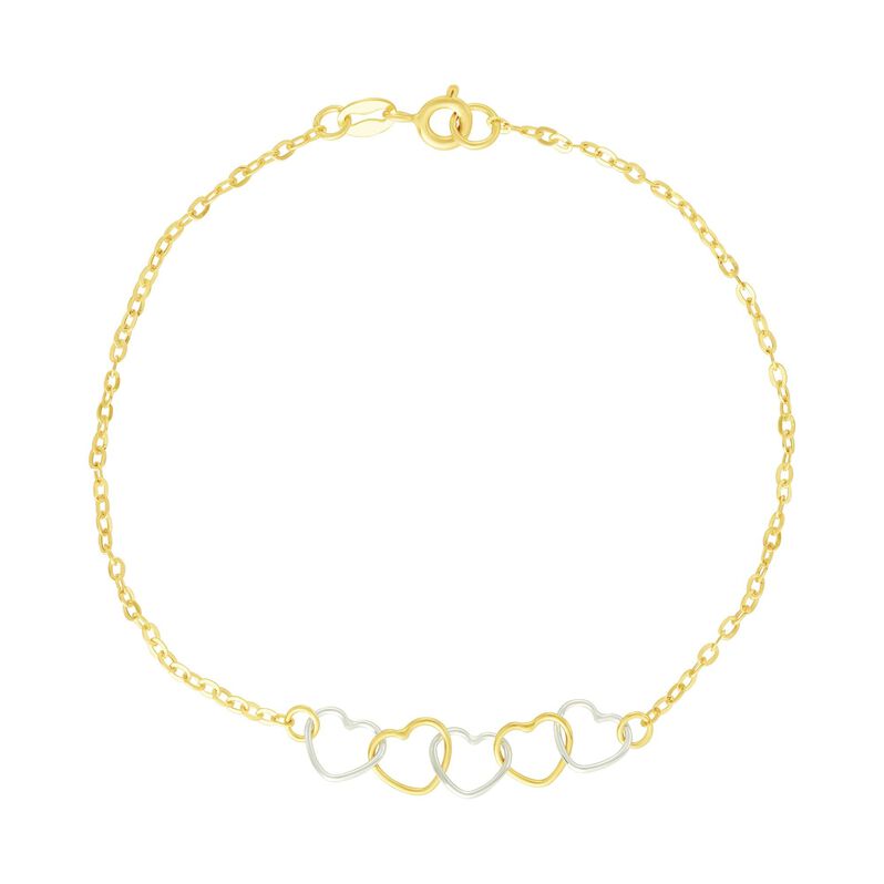 Bracciale cuori in oro bicolore - Spannringe Damen | OROVIVO