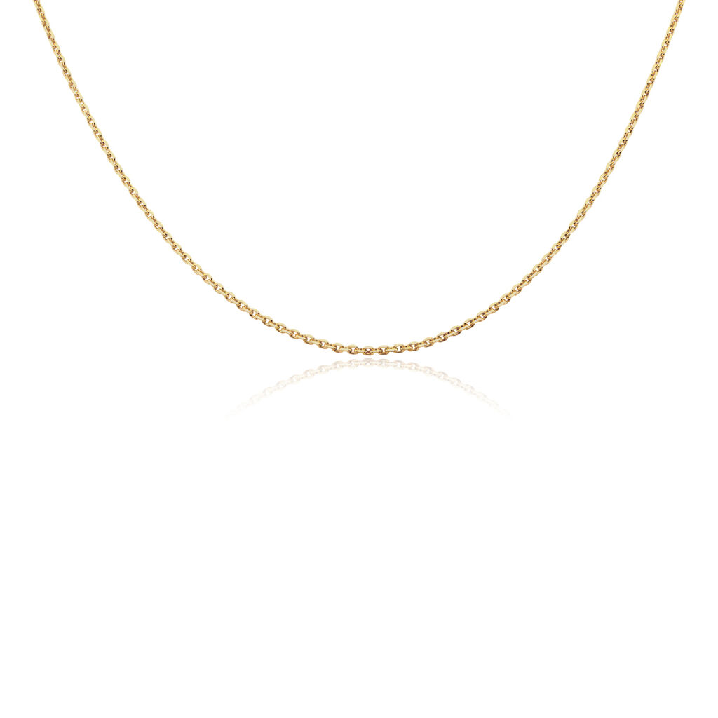 Damen Ankerkette Gold 375 Diamantiert  - Halsketten Damen | OROVIVO