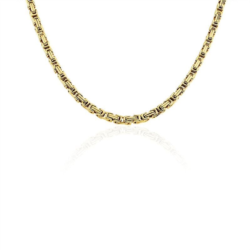 TILL Herren Kette Edelstahl vergoldet B 4,5 mm - Halsketten Herren | OROVIVO