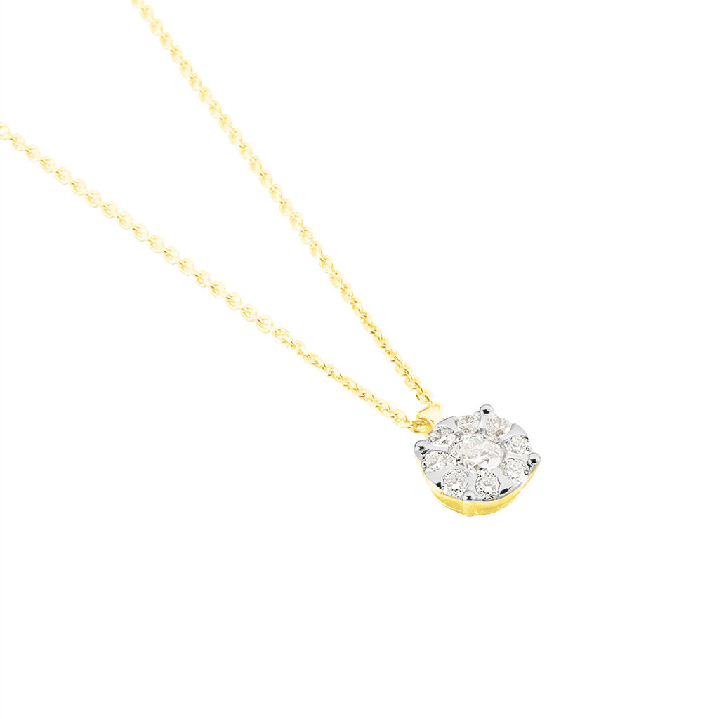 Damen Collier Gold 750 Diamant 0,25ct Solo - Halsketten Damen | OROVIVO