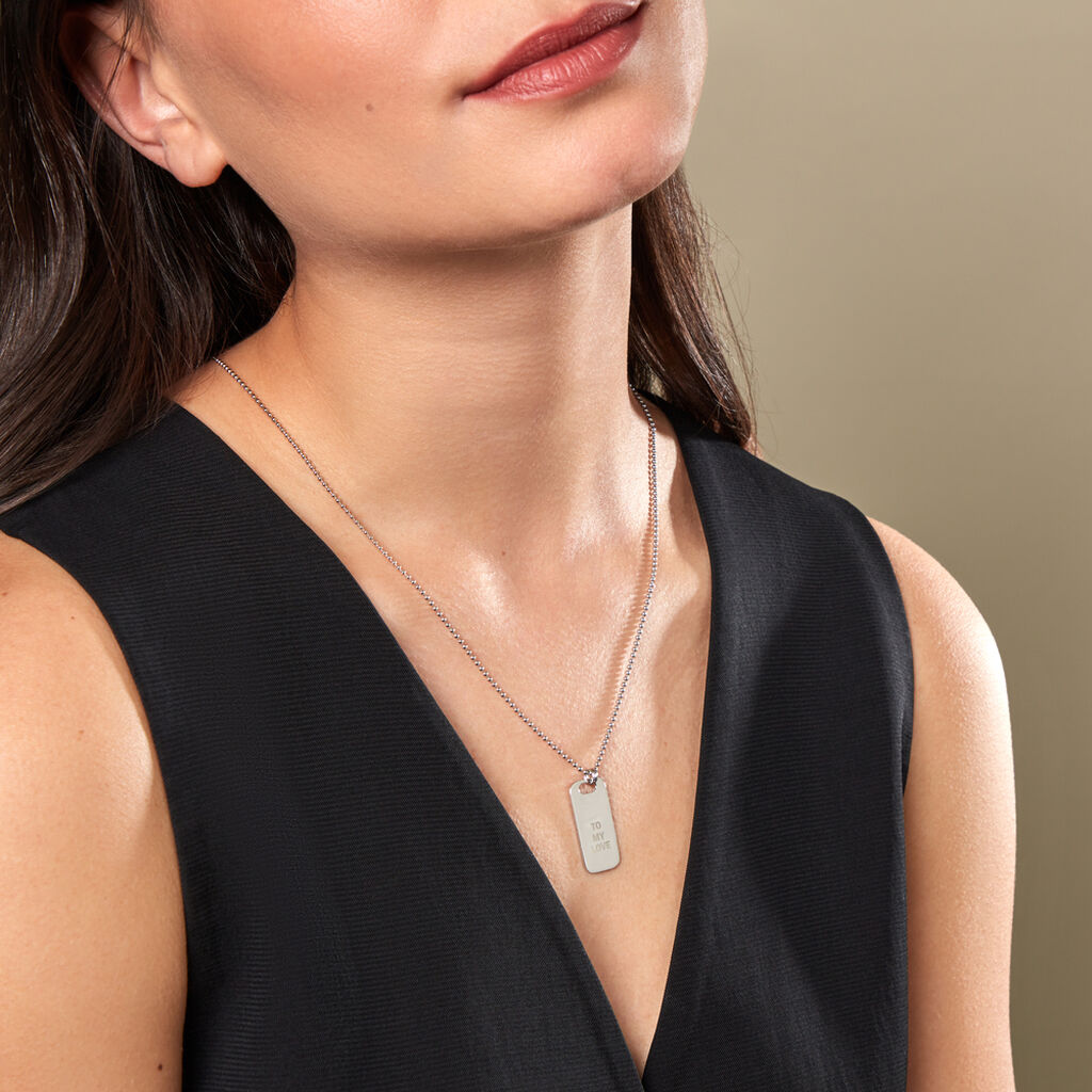 Unisex Collier Silber Silber 925 Geometrisch Symbol Karter 5cm 16mm - SALE % Unisex | OROVIVO