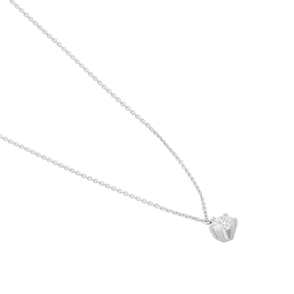 Damen Collier Weißgold 750 synthetischer Diamant 0,72ct Sonate - Halsketten Damen | OROVIVO