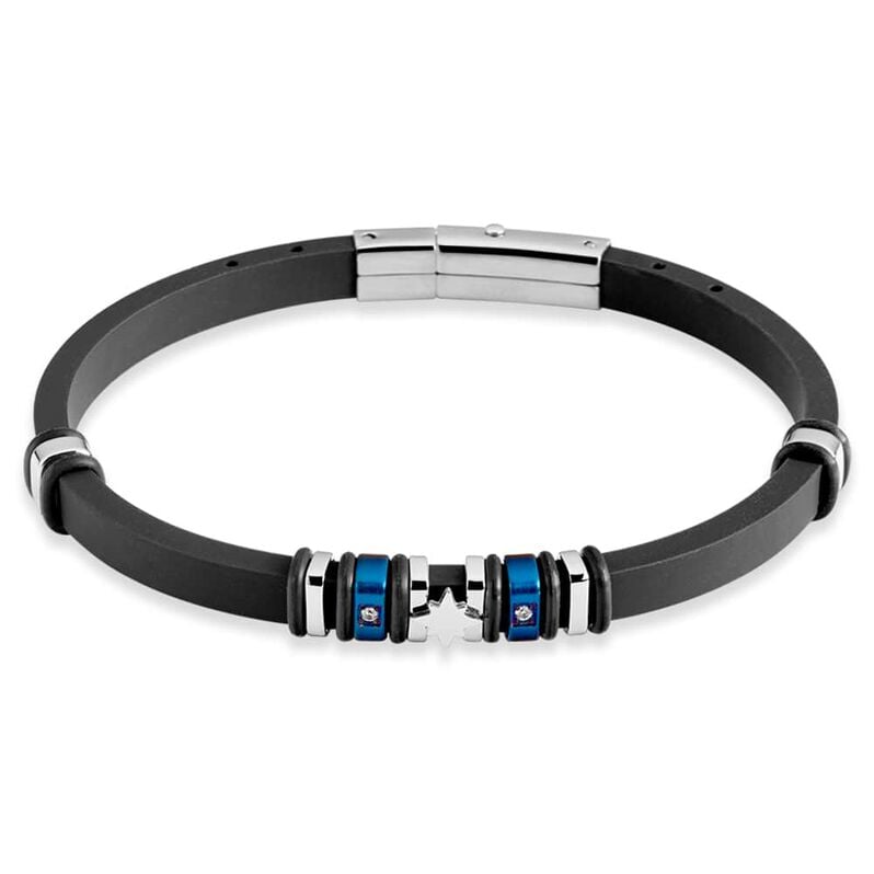 Bracciale Man Code Acciaio Bicolore Cristallo - Spannringe Herren | OROVIVO