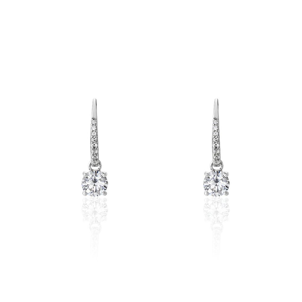 Damen Ohrringe Lang Silber 925 Zirkonia  - Ohrhänger Damen | OROVIVO