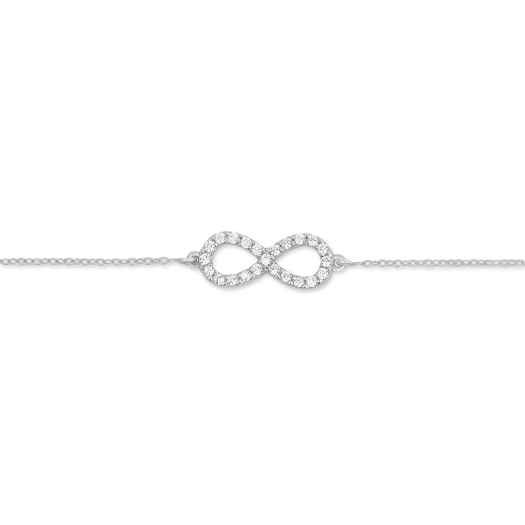 Damen Armband Weißgold 375 Zirkonia Unendlichkeit Klothilda - Armbänder Damen | OROVIVO