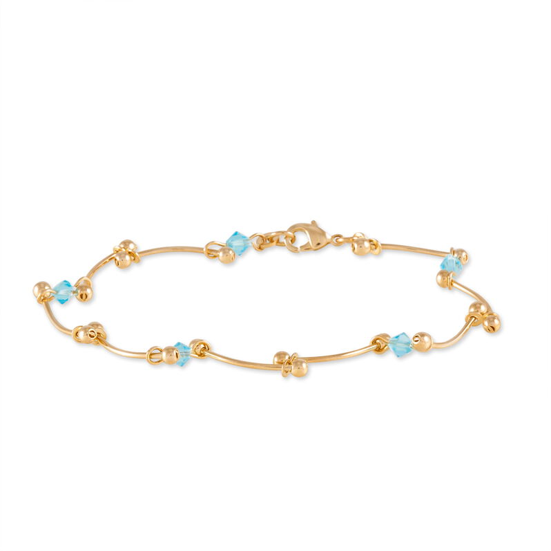 Damenarmband Vergoldet Blauer Synthetischer Stein  - Armbänder Damen | OROVIVO