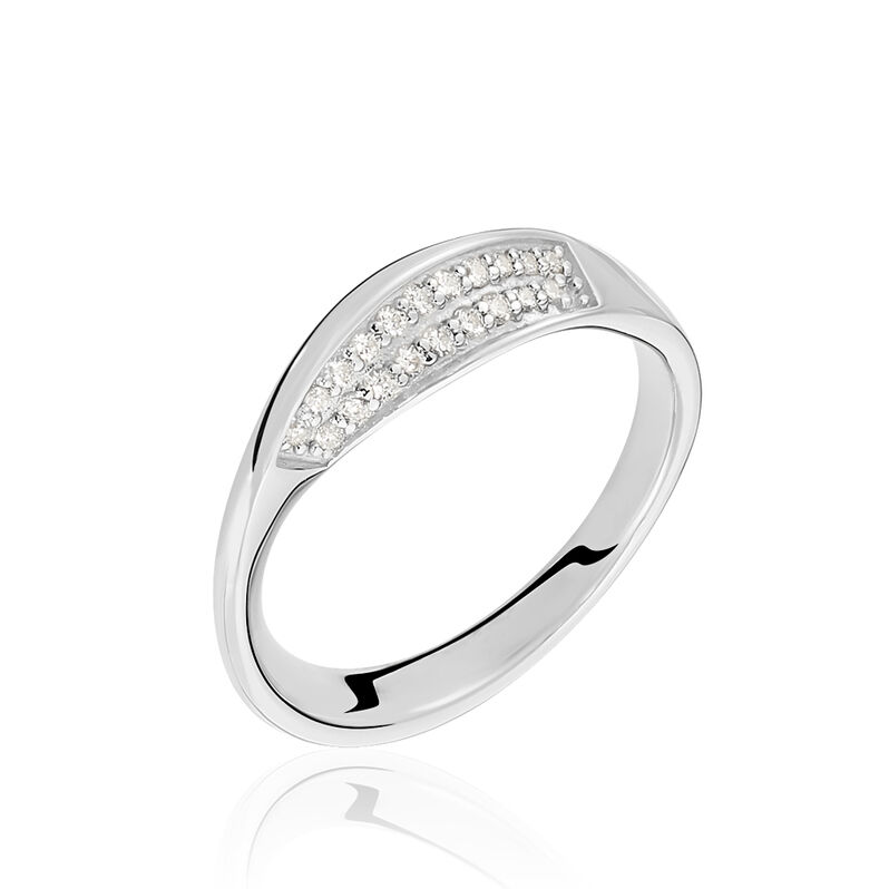 VANYA Damen Ring Silber 925 Zirkonia Wei&szlig; - Ringe mit Stein Damen | OROVIVO