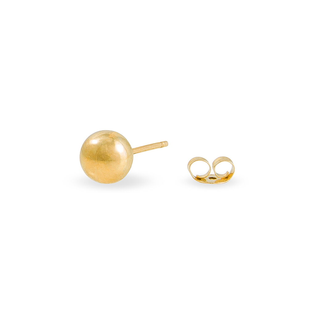 Damen Ohrstecker Gold 375 Kugel 6mm - Ohrstecker Damen | OROVIVO