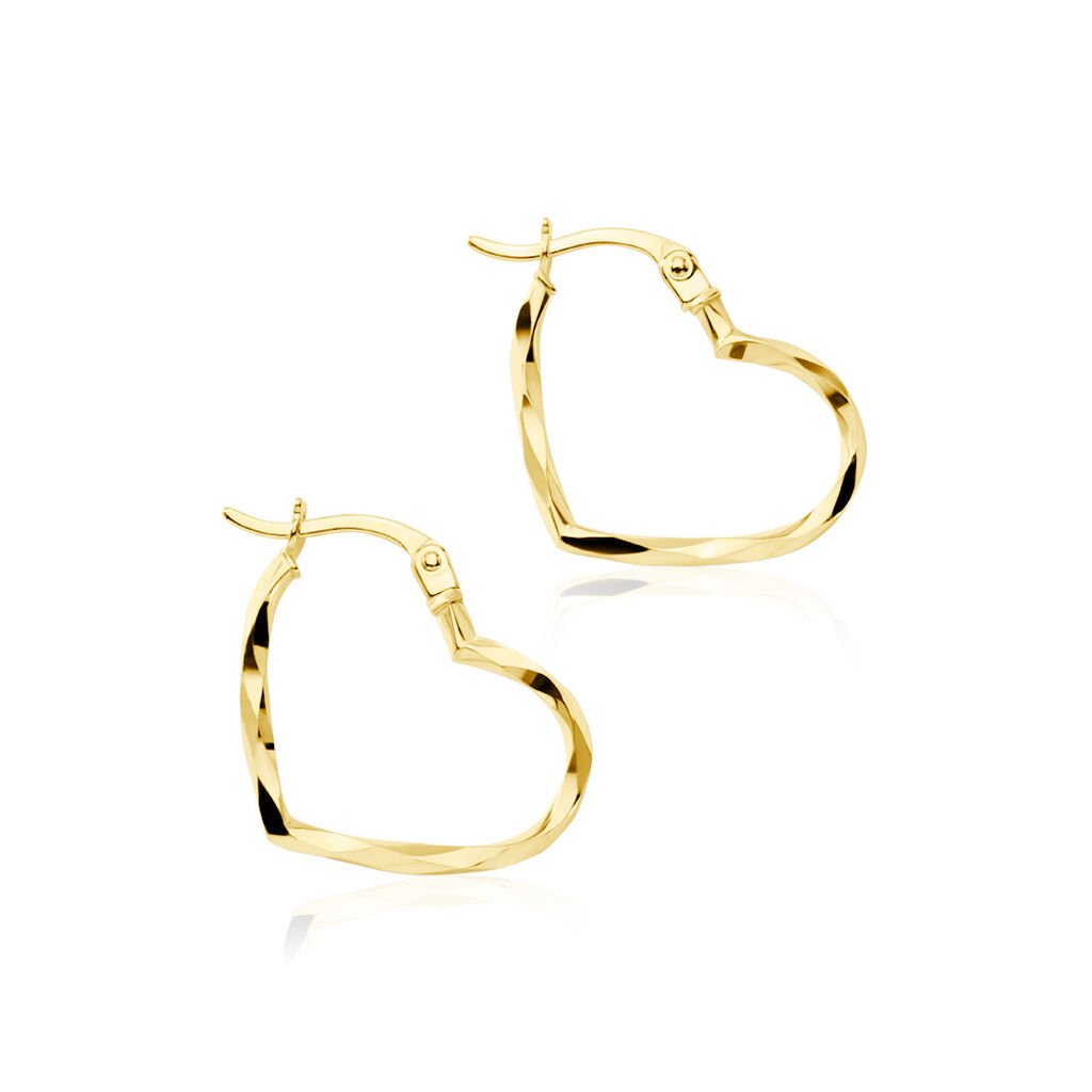 Coeur Twisted Damen Ohrschmuck Gold 375 (9 Karat) Herz