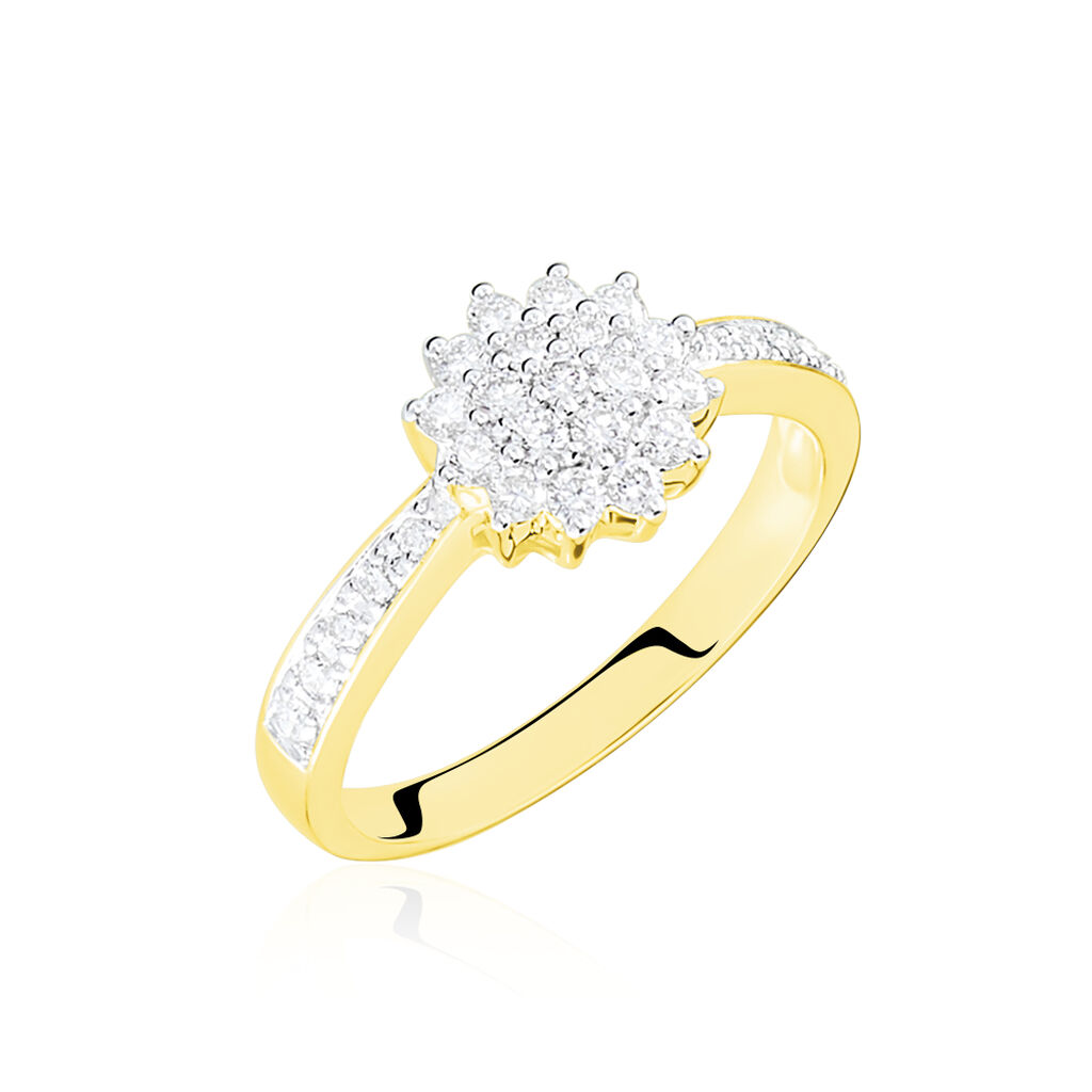 Bague Or Jaune Chou Diamants - Spannringe Damen | OROVIVO
