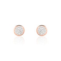 Damen Ohrstecker Roségold 375 Kristall Edmee