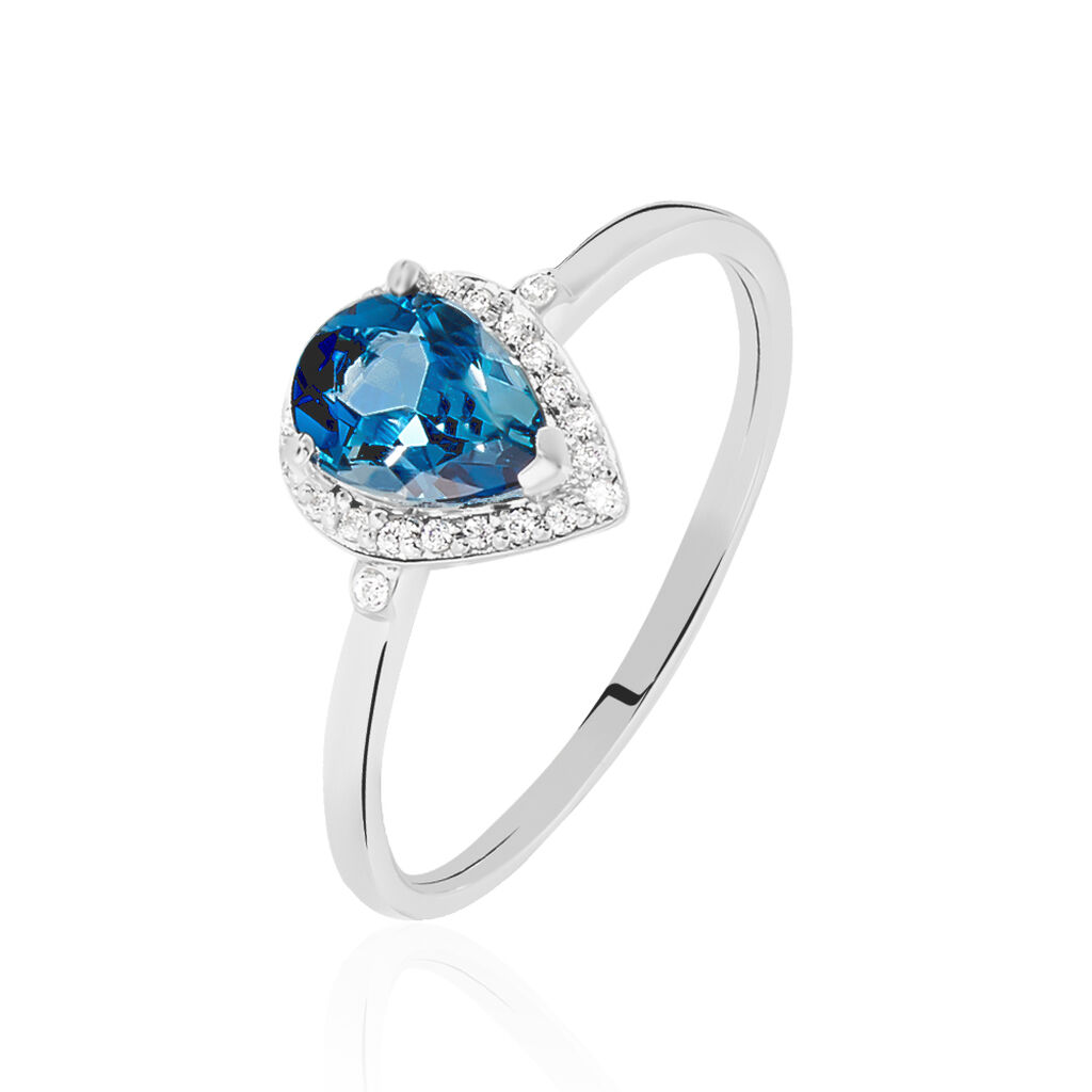 Bague Anatolie Or Weiss Poire Topaze - Spannringe Damen | OROVIVO