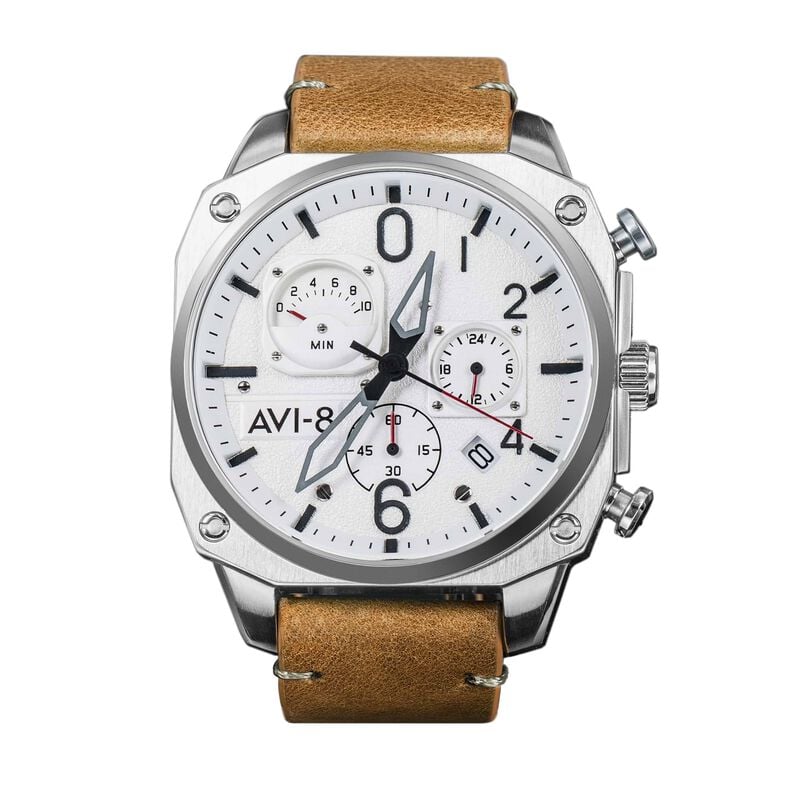 Orologio Cronografo Uomo AVI-8 Hawker Hunter quadrante bianco AV-4052-01 - Spannringe Herren | OROVIVO