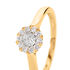 ALLYSON Damen Ring Gold 585 (14 Karat) Diamant Wei&szlig; 0,040 ct Kreis