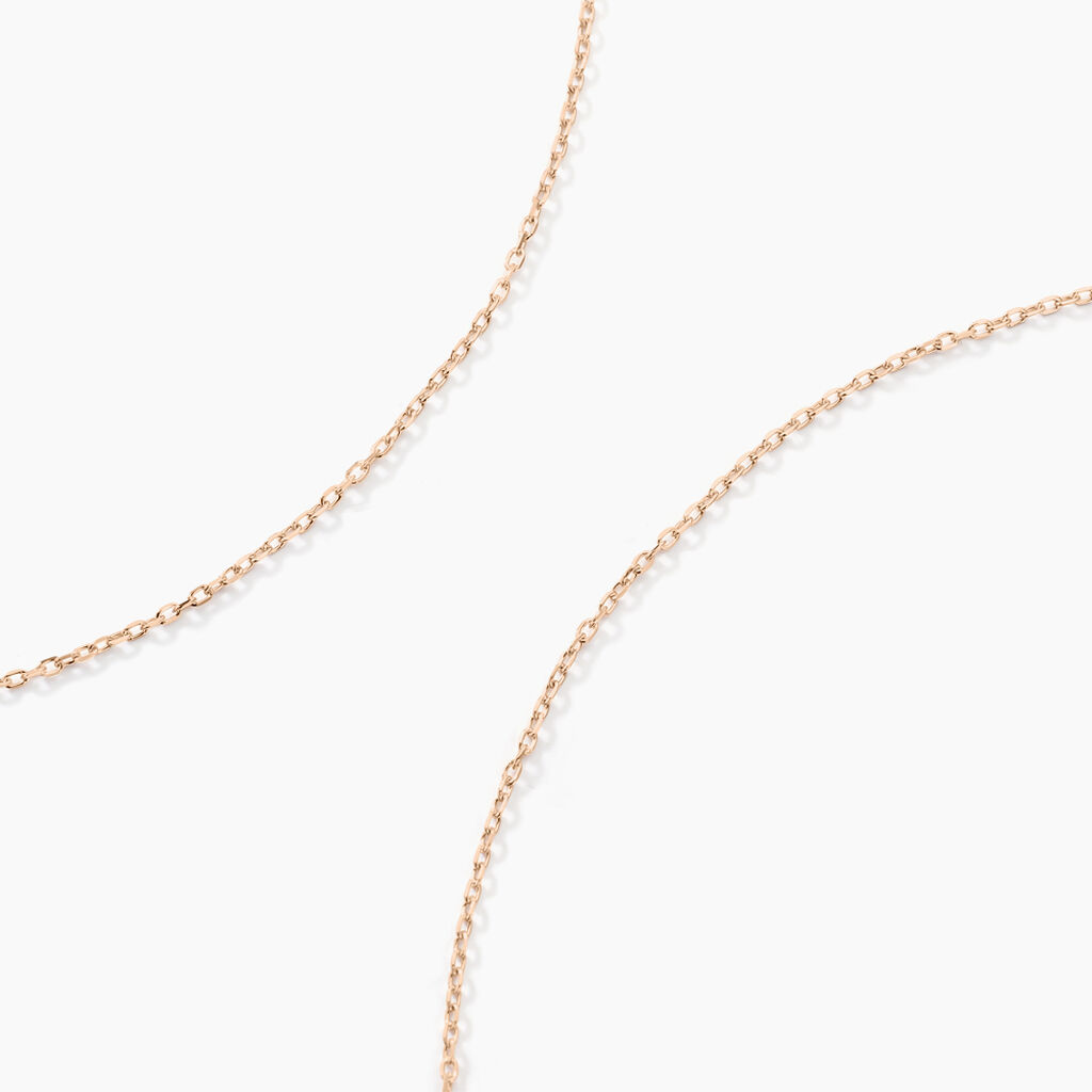Chaîne Igoa Maille Forçat Diamantee Or Rose - Spannringe Damen | OROVIVO