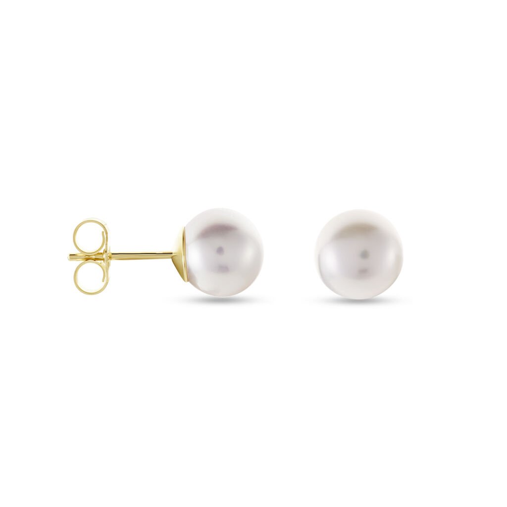 Damen Perlenohrringe Gold 585 Akoyaperlen 8-8,5mm - Ohrstecker Damen | OROVIVO