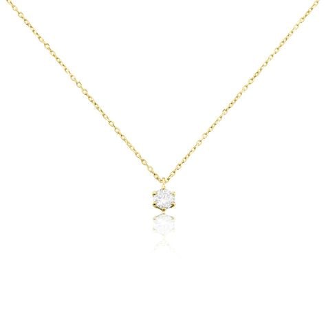 Damen Collier Gold 750 synthetischer Diamant 0,31ct Sonate - Halsketten Damen | OROVIVO