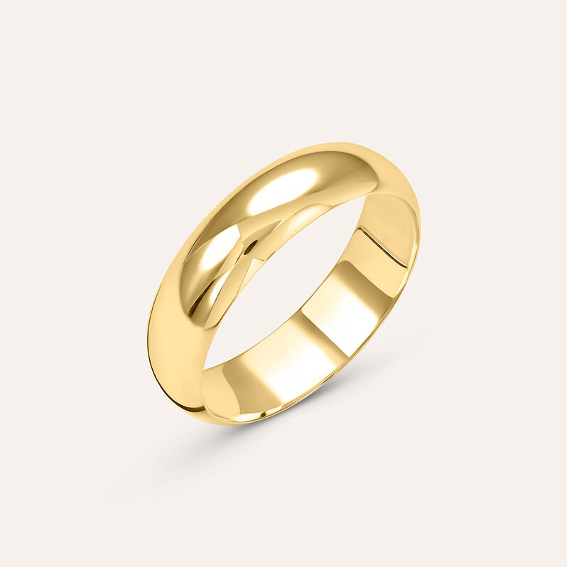 Fede Mantovana Leggera 5 mm Oro Giallo - Spannringe Unisex | OROVIVO