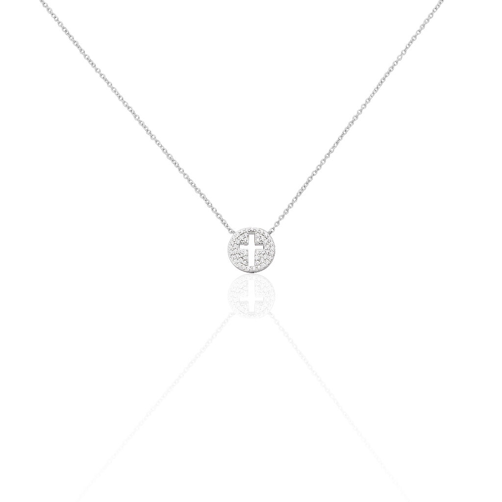 Damen Halskette Silber 925 Zirkonia Kreuz - Halsketten Damen | OROVIVO