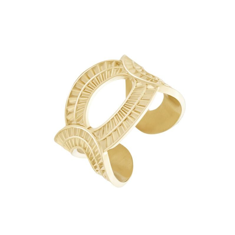 VENETA Damen Ring Edelstahl vergoldet Oval B 15 mm - Ringe Damen | OROVIVO