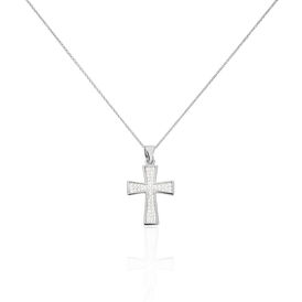 Damen Halskette Silber 925 Zirkonia Kreuz - Ketten mit Anhänger Damen | OROVIVO
