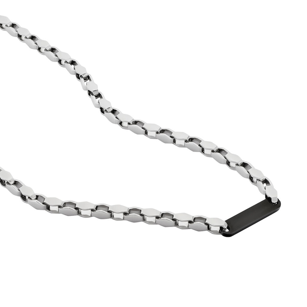 Herren Halskette Edelstahl Schwarz  - Halsketten Herren | OROVIVO