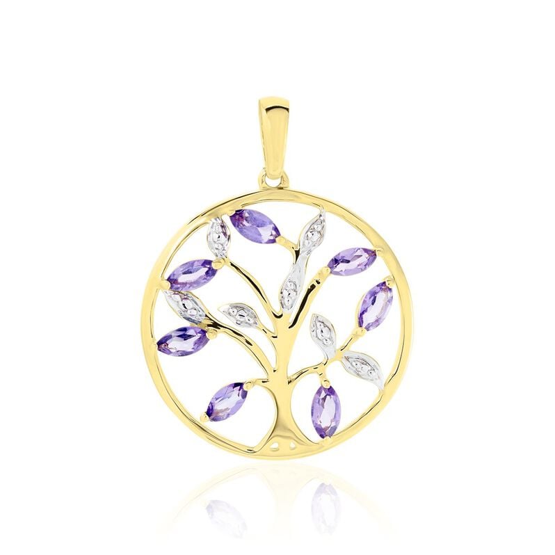 Pendentif Godoleine Or Jaune Amethyste Violet - Spannringe Damen | OROVIVO