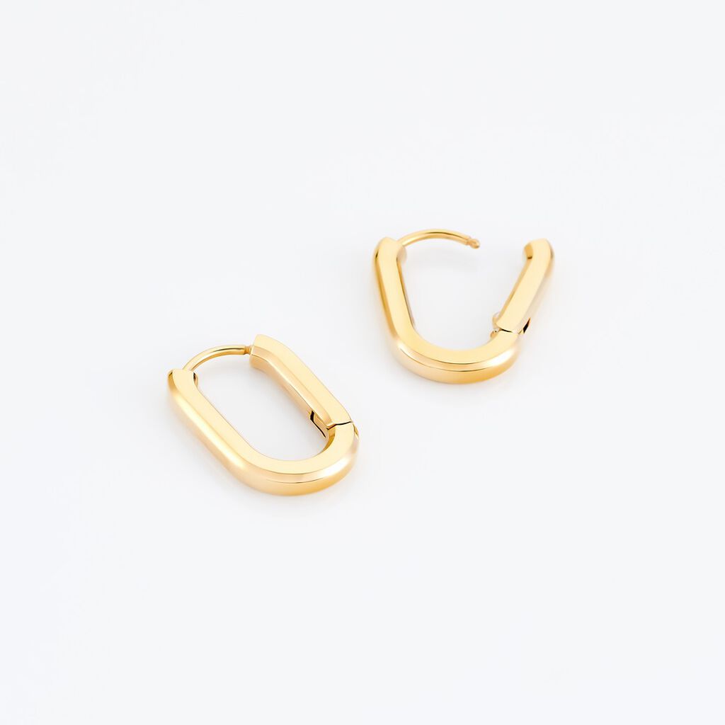 SARAHI Damen Creolen Edelstahl vergoldet