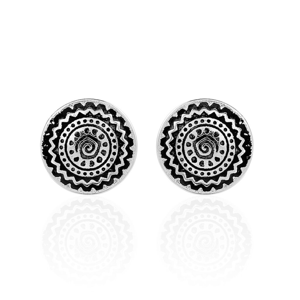 MERIDA Damen Ohrstecker Silber 925 Kreis, Ohrstecker ohne Stein