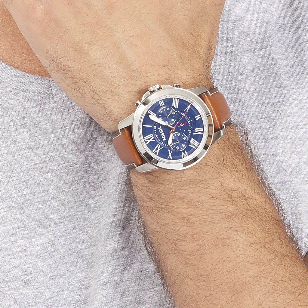 Montre Fossil Grant Bleu - Spannringe Herren | OROVIVO