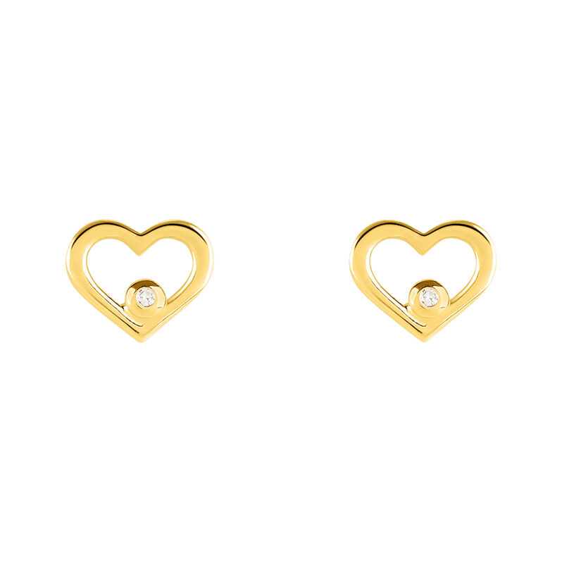 Orecchini Lobo Mon Petit Oro Giallo Diamante - Spannringe Kinder | OROVIVO