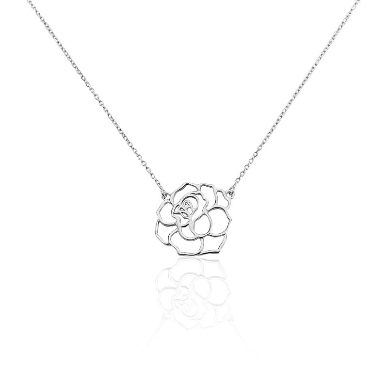 Collier Carline Argent Blanc - Spannringe Damen | OROVIVO