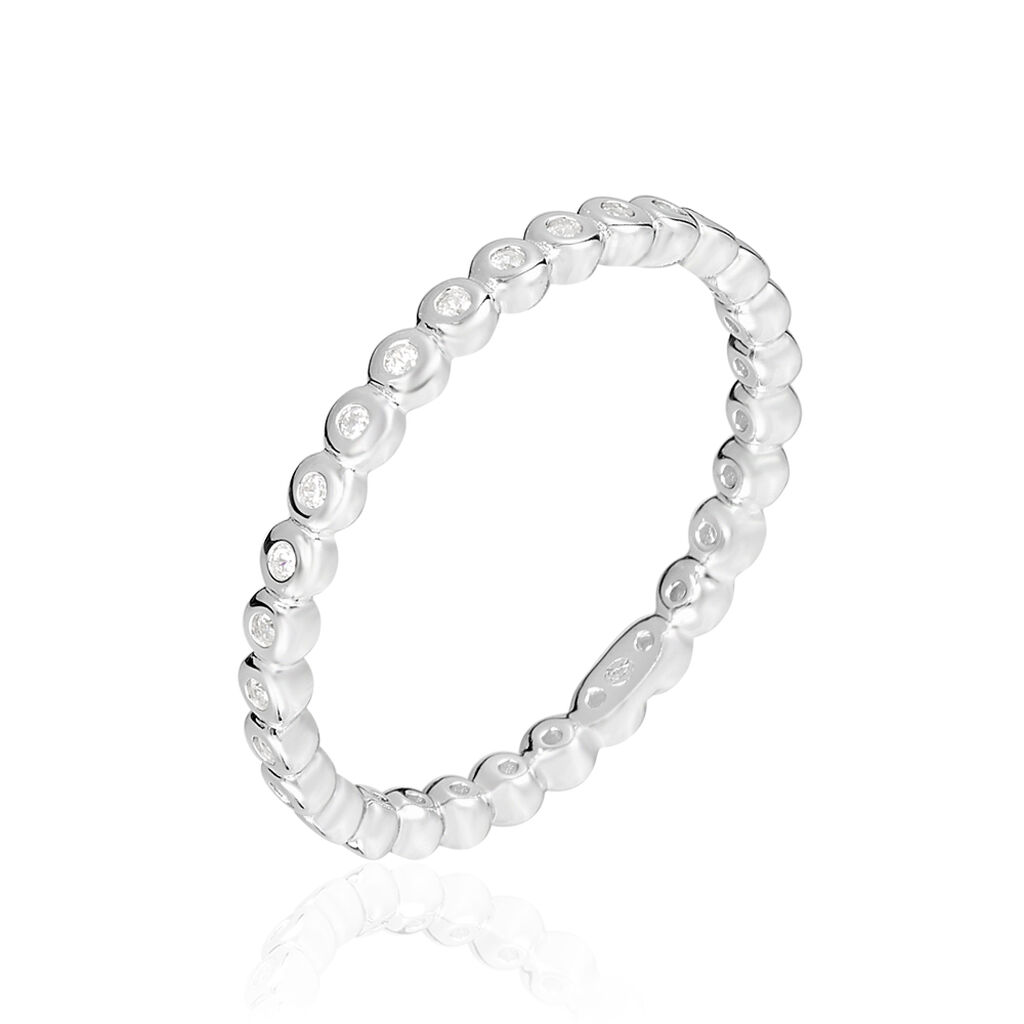 🦚 Damen Ring Silber 925 Zirkonia , Ring mit Stein