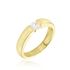 Ring Gold 750 Synthetischer Diamant 0,25ct - Ringe mit Stein Damen | OROVIVO