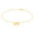ALVA Damen Armband Gold 375 (9 Karat) Perlmutt Perlmutt 0,5 ct Herz