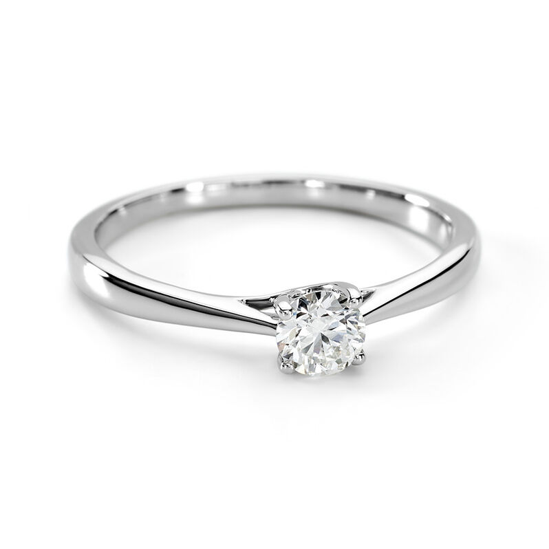 Bague Solitaire Victoria Platine Weiss Diamant - Spannringe Damen | OROVIVO