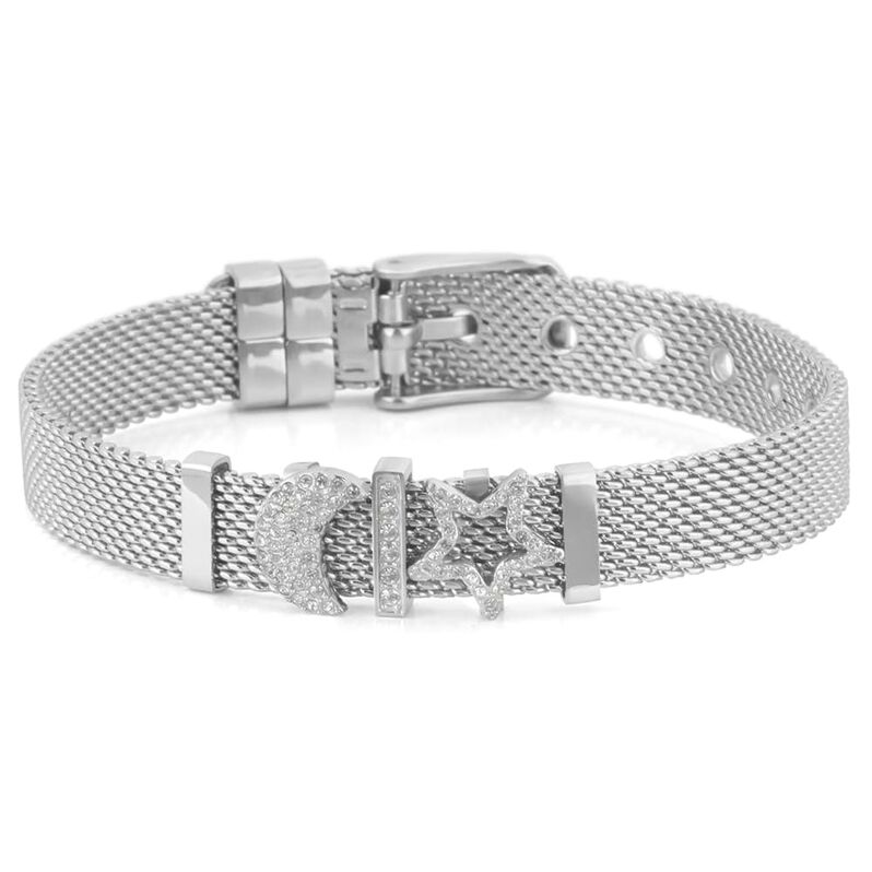 Bracciale Catena Aura Acciaio Cristallo - Spannringe Damen | OROVIVO