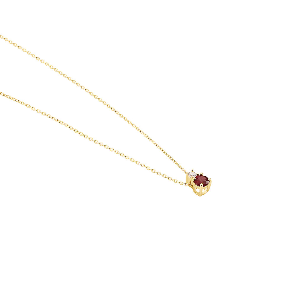 ELISABETH Damen Kette Gold 585 (14 Karat) Rubin Rot 0,33 ct