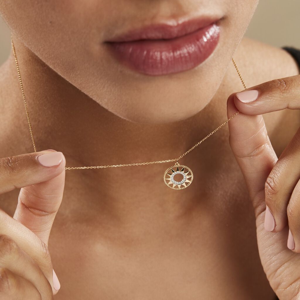 Collier Or Jaune Thallya Oxydes - Spannringe Damen | OROVIVO