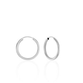Damen Creolen Weißgold 375 15mm - Creolen Damen | OROVIVO